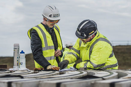 workers on site